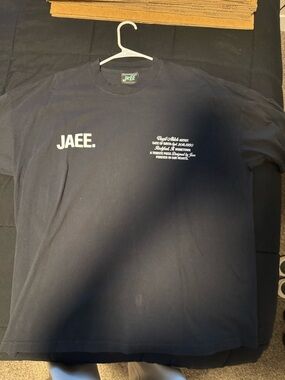 J A E E. Black Graphic Tee - Brand VIRGIL ABLOH OFF WHITE
